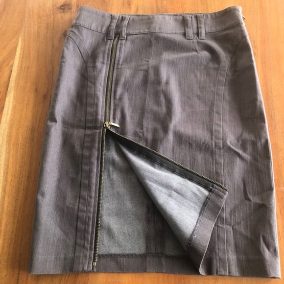 Laundry by Shelli Segal Taupe Pencil Skirt Sz‎ 0 - EUC - Picture 2 of 5